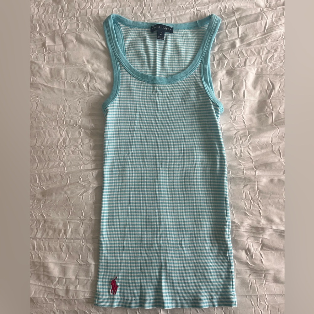 Blue & White Ralph Lauren Tank Top Size S (Gently Used)